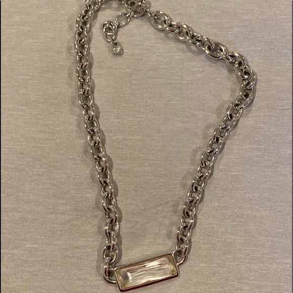 Swarovski Crystal Bar Chain Link Necklace - Picture 1 of 1